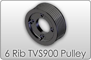 6 rib TVS 900 supercharger pulley